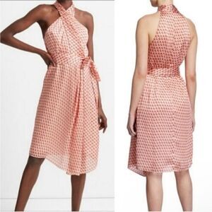 CLUB MONACO | Bizbee Halter Belted Floral Midi Dress Women’s Size 2
